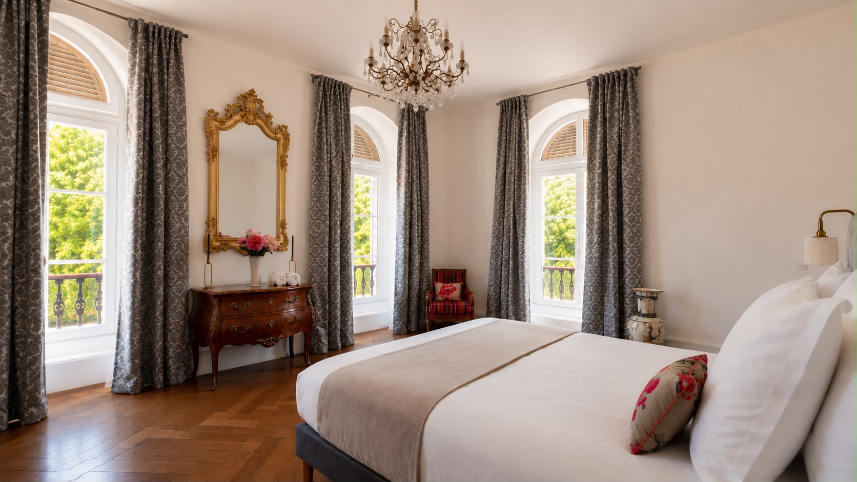 Chambre luxe chateau mariage